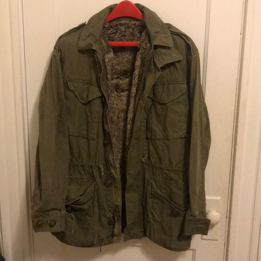 Ralph Lauren Cargo Jacket with detachable fur vest